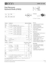 DSEI12-12A Datasheet Cover
