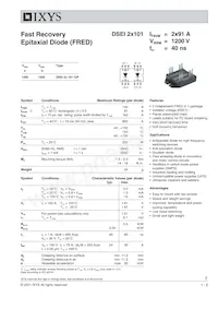 DSEI2X101-12P Datasheet Cover
