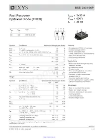 DSEI2X31-06P Datasheet Cover