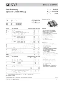 DSEI2X61-04C Datasheet Cover