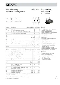 DSEI2X61-06P Datasheet Cover