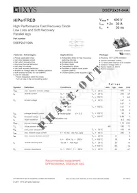 DSEP2X31-04A Datasheet Cover