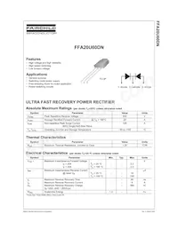 FFA20U60DNTU數據表 封面