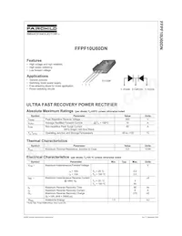 FFPF10U60DNTU Datasheet Cover