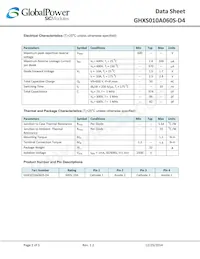 GHXS010A060S-D4 Datasheet Page 2