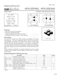 HFA120EA60 Datasheet Cover