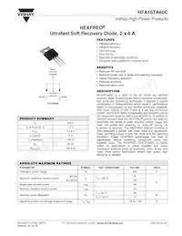 HFA16TA60C Datasheet Cover