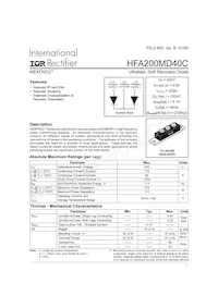 HFA200MD40C Datasheet Cover