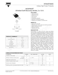 HFA30TA60C Datasheet Cover