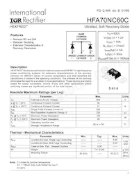 HFA70NC60C Datenblatt Cover