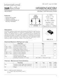 HFA80NC40CSM Datasheet Cover
