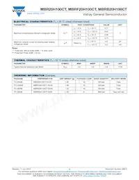 MBR20H100CT-E3/4W Datasheet Page 2