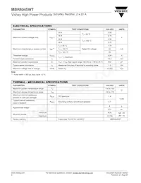 MBR4045WT Datasheet Page 2