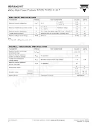 MBR4060WT Datasheet Page 2
