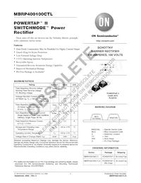 MBRP400100CTLG Datasheet Cover