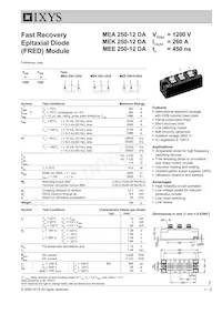 MEA250-12DA數據表 封面