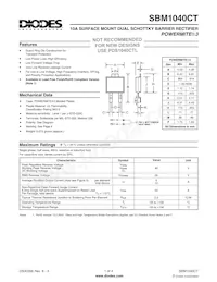 SBM1040CT-13-F Datasheet Copertura