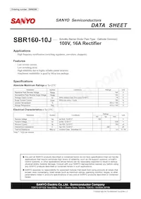 SBR160-10J Datasheet Cover