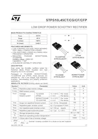 STPS10L45CG-TR Datasheet Cover