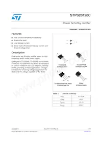 STPS20120CFP Datasheet Cover