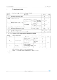 STPS20120CFP Datasheet Pagina 2