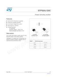 STPS20L120CT Datasheet Cover