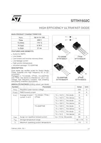 STTH1602CG Datasheet Cover