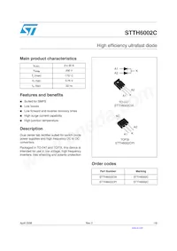 STTH6002CPI Datasheet Cover