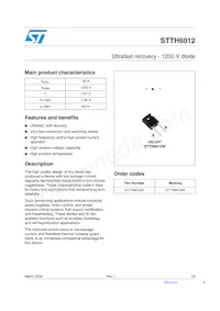 STTH6012W Datasheet Cover