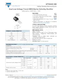 VFT6045C-M3/4W Datenblatt Cover