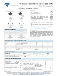 VS-MBRB4045CTRHM3 Datasheet Cover