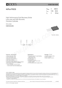 DSEC60-06A Datasheet Cover
