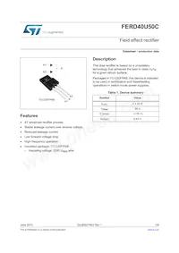 FERD40U50CFP Datasheet Cover