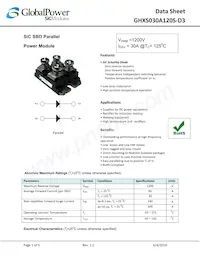 GHXS030A120S-D3 Datasheet Cover