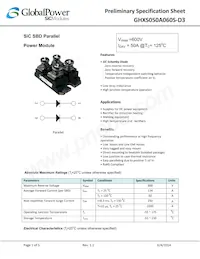 GHXS050A060S-D3 Datasheet Cover