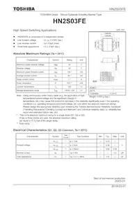 HN2S03FE(TE85L Datasheet Cover