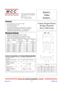 RS407L-BP Datasheet Cover