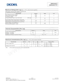 SBR2040CTFP 데이터 시트 페이지 2