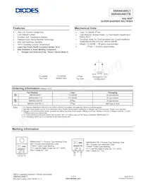SBR40U60CTB-13 Datasheet Cover
