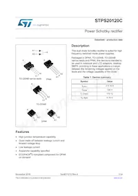 STPS20120CT Datasheet Cover