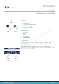 STPS40SM120CR Datasheet Cover
