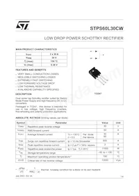 STPS60L30CW Datasheet Cover