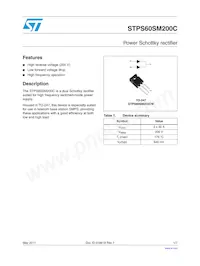 STPS60SM200CW Datasheet Cover