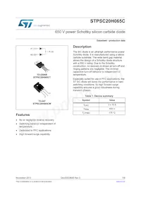 STPSC20H065CW Datasheet Cover