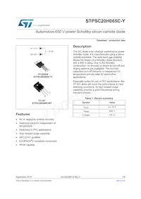 STPSC20H065CWY Datasheet Cover