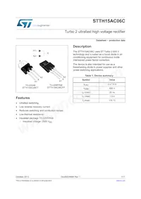 STTH15AC06CT Datasheet Cover