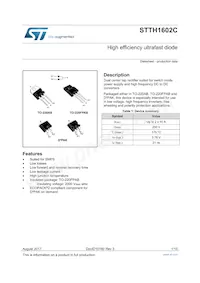 STTH1602CFP Datasheet Cover