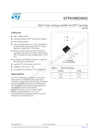 STTH16BC065CT Datasheet Cover