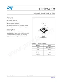 STTH200L04TV1 Datasheet Cover