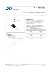 STTH30R06CW Datasheet Cover